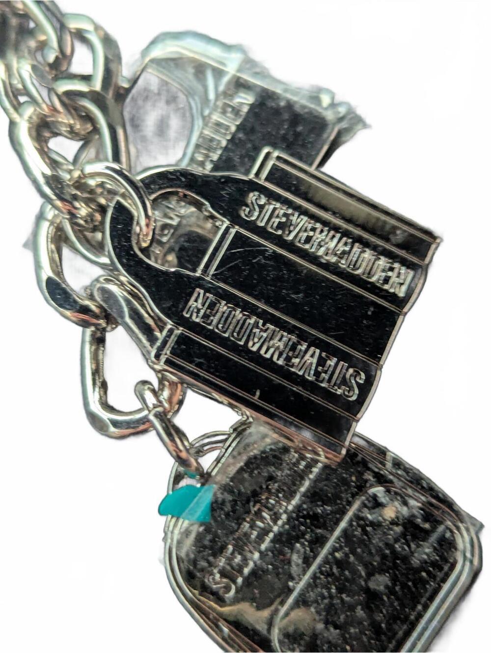 Steve Madden Silver Tone Keychain Charm